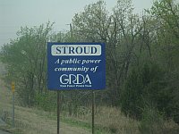 USA - Stroud OK - Town Sign (17 Apr 2009)